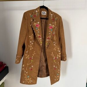 embellished flower coat